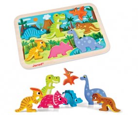 Puzzle Encajable Chunky Dinosaurios