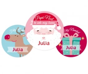 Pack 3 Distintivi Personalizzati Pap Noel ES Bimba
