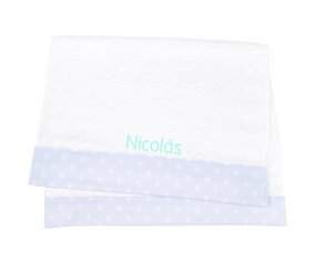 Toalla Guardera Classic Star Azul Personalizable