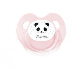 Pink Panda Personalised Retro Pacifier