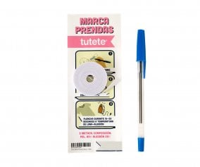 Ruban Marque Vtements Blanc+Stylo