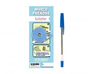 Ruban Marque Vtements Bleu + Stylo