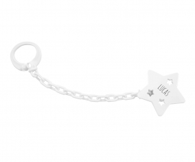 Porta chupeta Personalizado White Star