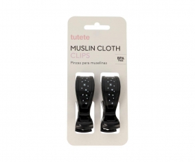 2 Black Muslin Clamps