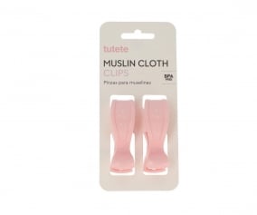 2 Pink Muslin Clips