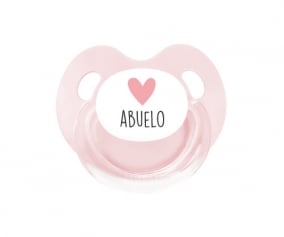 Chupete Retro Rosa Corazn Abuelo