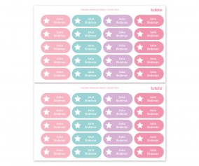 40 tiquettes pour Objets toile Rose