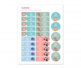 25 tiquettes pour Vtements Animaux Sauvages