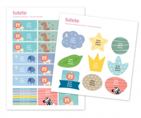 30 Autocollants pour Objets Animaux Sauvages