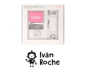 Timbro per tessuti Personalizzato Robot + Nastro Capi Scuri