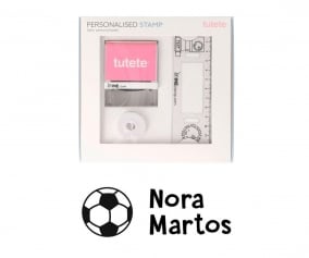 Timbro per tessuti Personalizzato Palla + Nastro Capi Scuri