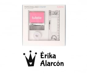 Timbro per tessuti Personalizzato Corona Girl + Nastro Capi Scuri