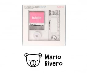 Timbro per tessuti Personalizzato Orso + Nastro Capi Scuri