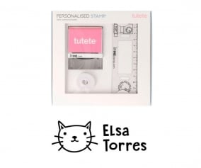 Timbro per tessuti Personalizzato Gatto + Nastro Capi Scuri