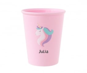 Verre Personnalisable Licorne Rose