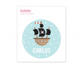 Grand Autocollant pour Bote  Lunch Pirate