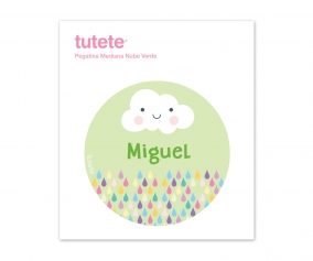  Autocollant Nuage Vert