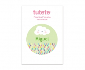 	Petit Autocollant Nuage Vert