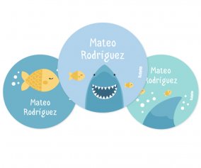 Pack de 3 Badges Requin Personnalisables