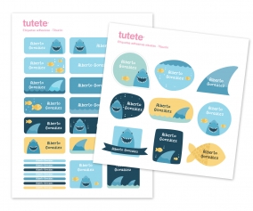 30 tiquettes pour Objets Requin