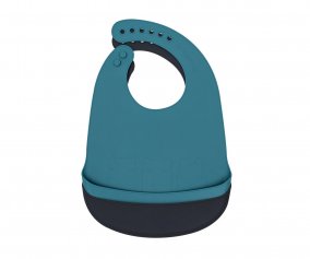 2 Baberos Silicona Catchie Blue Dusk & Charcoal