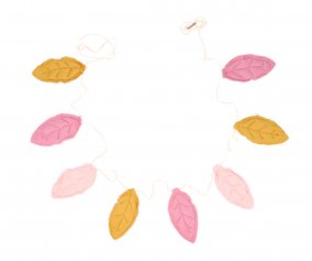 Guirlande Murat Feuilles Rose