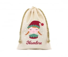 PETIT Sac Personnalisable pour Cadeaux Elfe