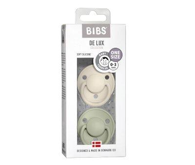 2 Succhietti BIBS De Lux Ivory/Sage Silicone