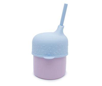 Tapa Sippie para Vaso Silicona Azul Empolvado