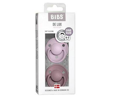 2 Chupetes BIBS De Lux Dusky Lilac/Heather Silicona