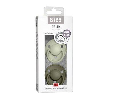 2 Succhietti BIBS De Lux Sage/Hunter Green Silicone