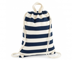 Sac  dos Ficelle Natural-Navy Personnalisable