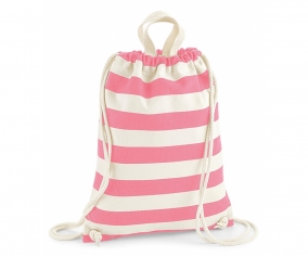 Sac  dos Ficelle Natural-Pink Personnalisable