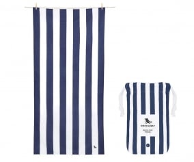 Toalha de Praia Microfibra Cabana Navy Personalizada L