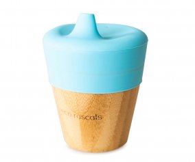 Vaso Bamb Azul con Tapa 190ml