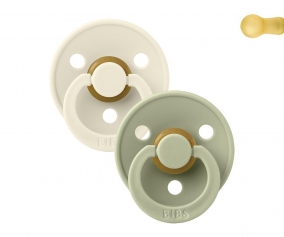 2 Succhietti BIBS Colour Round Ivory/Sage