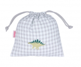 Personalised Dinosaur Checked Snack Bag