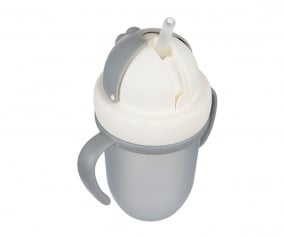 Tazza con Cannuccia Silicone Matt Grigio 210ml