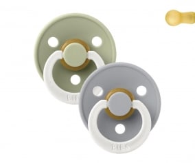 2 Succhietti BIBS Colour Round Notturni Sage/Cloud