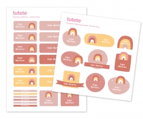 29 Autocollants pour Objets Arc-en-ciel Rose