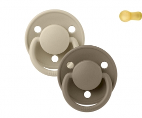 2 Succhietti BIBS De Lux Vanilla/Dark Oak