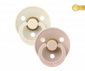 2 Succhietti BIBS Colour Round Blush/Ivory
