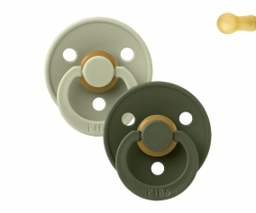 2 Succhietti BIBS Colour Round Sage/Hunter Green