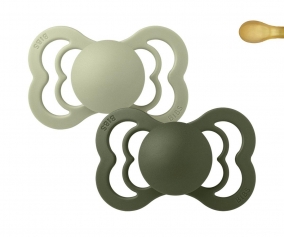2 Chupetas Bibs Supreme Latx Sage/ Hunter Green