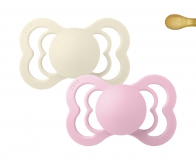 Pack 2 Succhietti BIBS Supreme Ivory/Baby Pink Lattice