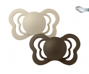 Pack 2 Succhietti BIBS Couture Vanilla/Mocha Silicone