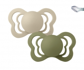 Pack 2 Succhietti BIBS Couture Vanilla/Olive Silicone