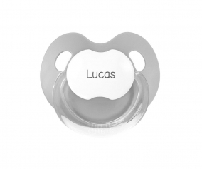 Grey Retro Personalised Pacifier