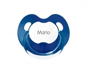 Ultramarine Blue Retro Personalised Pacifier