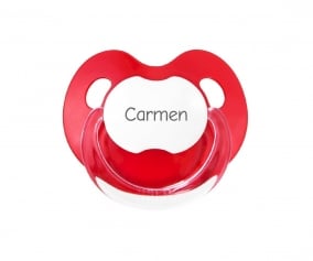 Red Personalised Retro Pacifier
